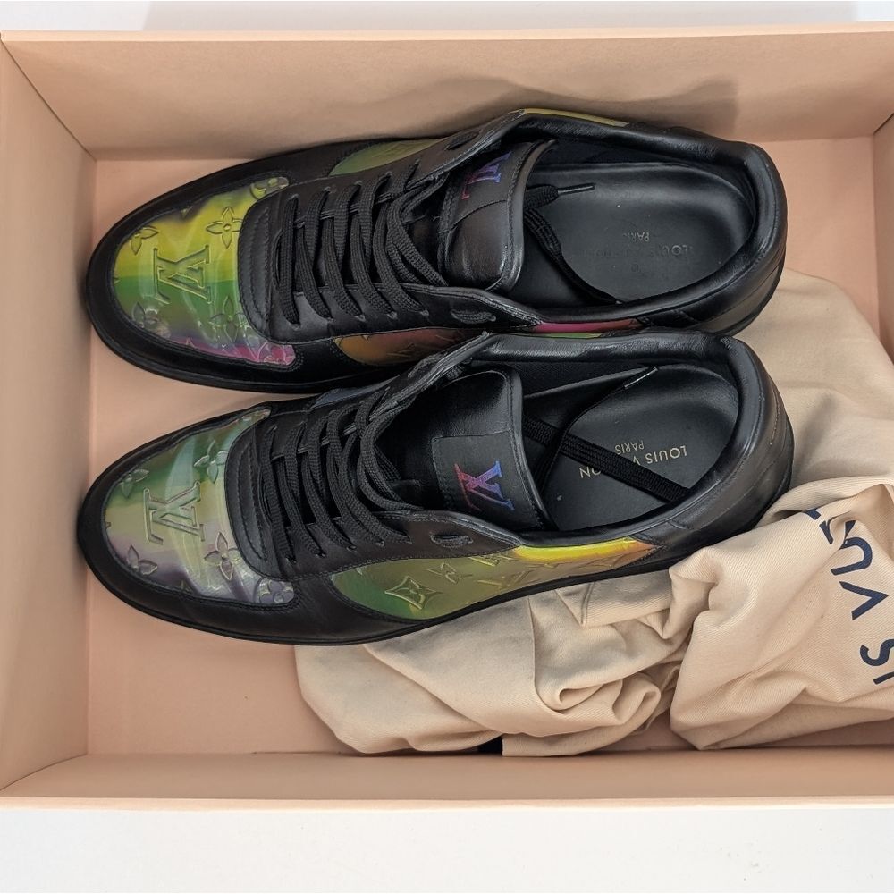 Louis Vuitton Men's Black and Multicolor Sneakers - Picture 3 of 8